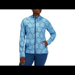 ASICS, blue pattern size medium windbreaker